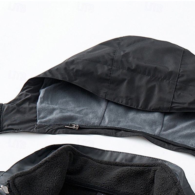 Homens Jaqueta Softshell Jaqueta de Trilha Inverno Ao ar livre Bloco de cor A Prova de Vento Impermeável Jaquetas 3-em-1 Jaquetas em Velocino Jaqueta corta-vento Viajar Cinzento Escuro Preto Marfim de 2025 por $90.99 –P8