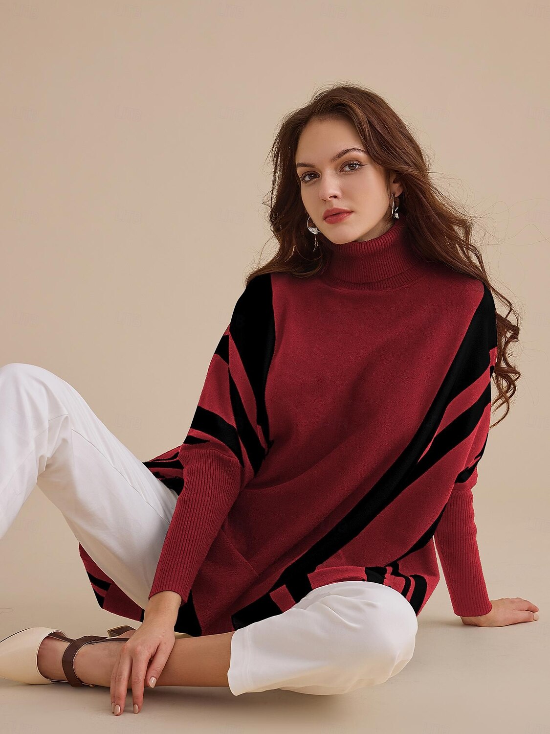 pull à col roulé en maille côtelée d'acrylique et de polyester de 2025 ? $44.99 –P7