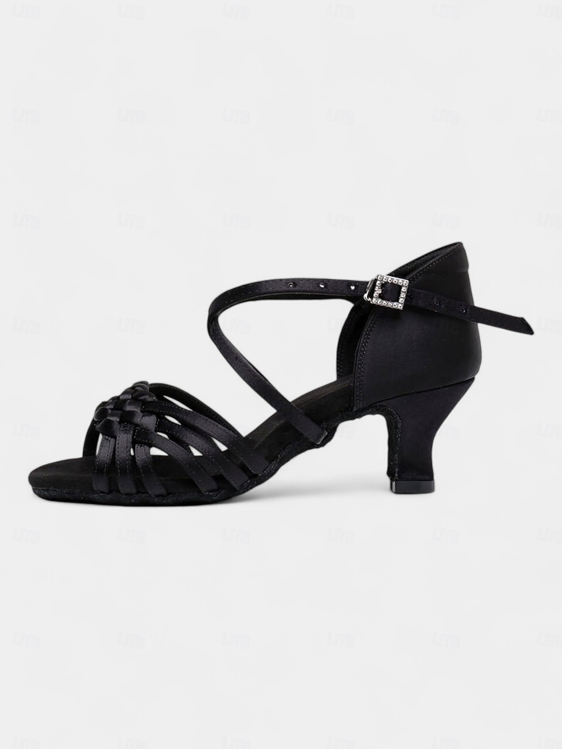 Women's Silver Holographic Dance Sandals with Soft Suede Sole, Cross-Strap Design and Low Heel - Ideal for Salsa, Latin, and Ballroom Dancing 2025 - $42.99 –P2