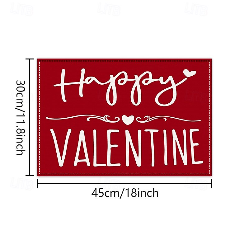 Valentine's Day Placemats Set of 4 Romantic and Decorative Table Mats Featuring Heart or Rose Patterns Durable and Heat-Resistant Perfect for Adding a Touch of Love to Your Dining Table Decor 2025 - $14.49 –P1