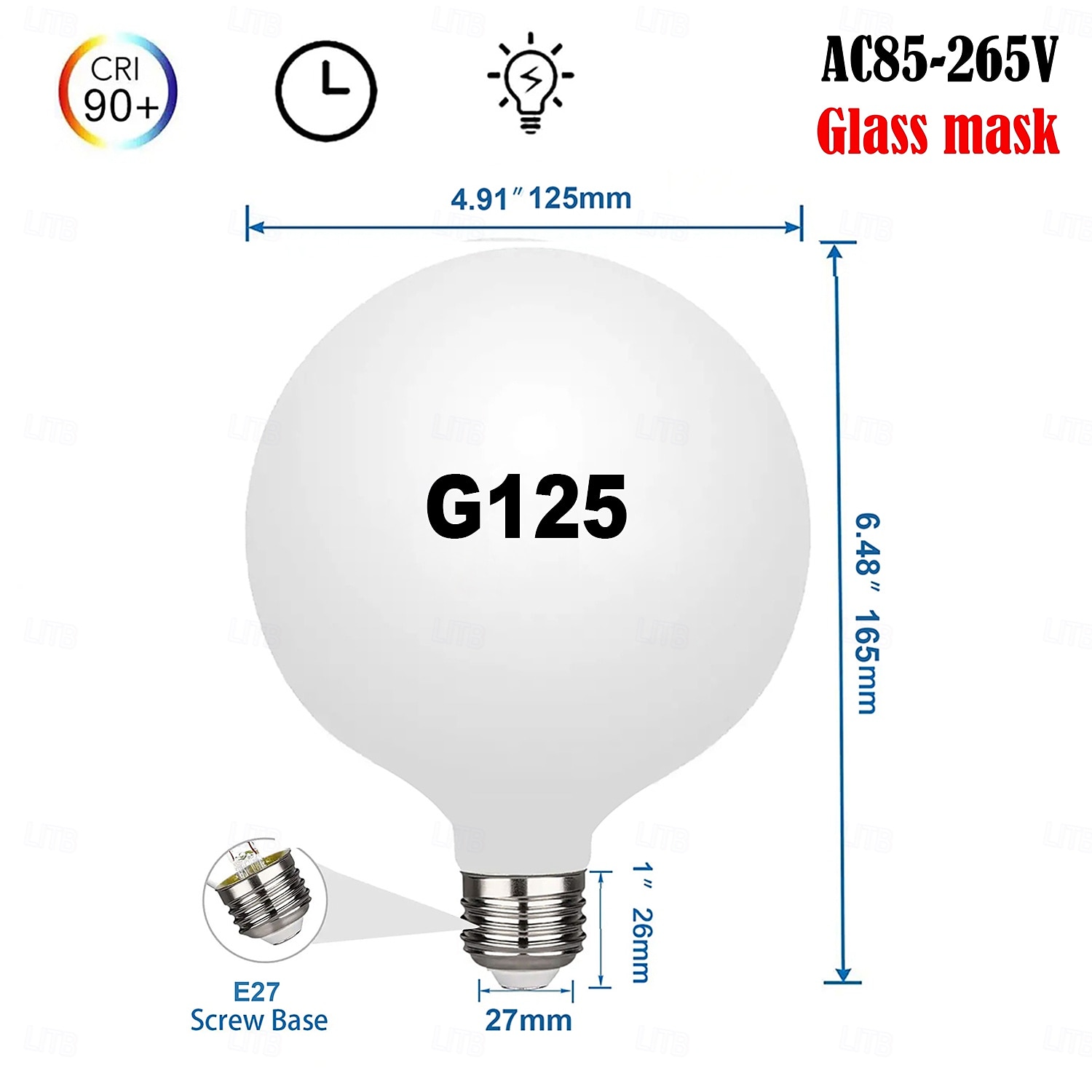 2025年 2個 1個 5 W 8 W ＬＥＤボール型電球 450-650 lm E26 / E27 G120 16 LEDビーズ SMD 2835 温白色 220-240 V 110-120 V  コレクション – $15.99 –P2