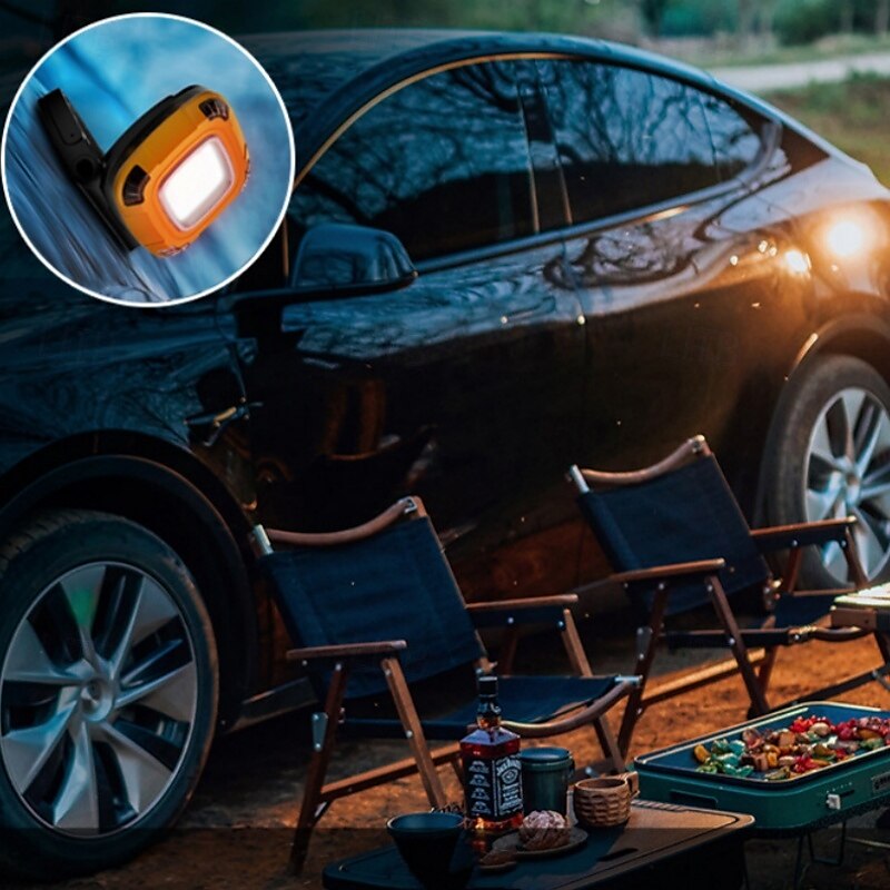 akumulatorowa lampa robocza LED 2000 lumenów, wbudowane reflektory COB 4000 mAh z magnetyczną podstawą &180 obrotowy 5 trybów oświetlenia oświetlenie miejsca pracy do naprawy samochodu kemping g500 1 2025 - $42.99 –P7