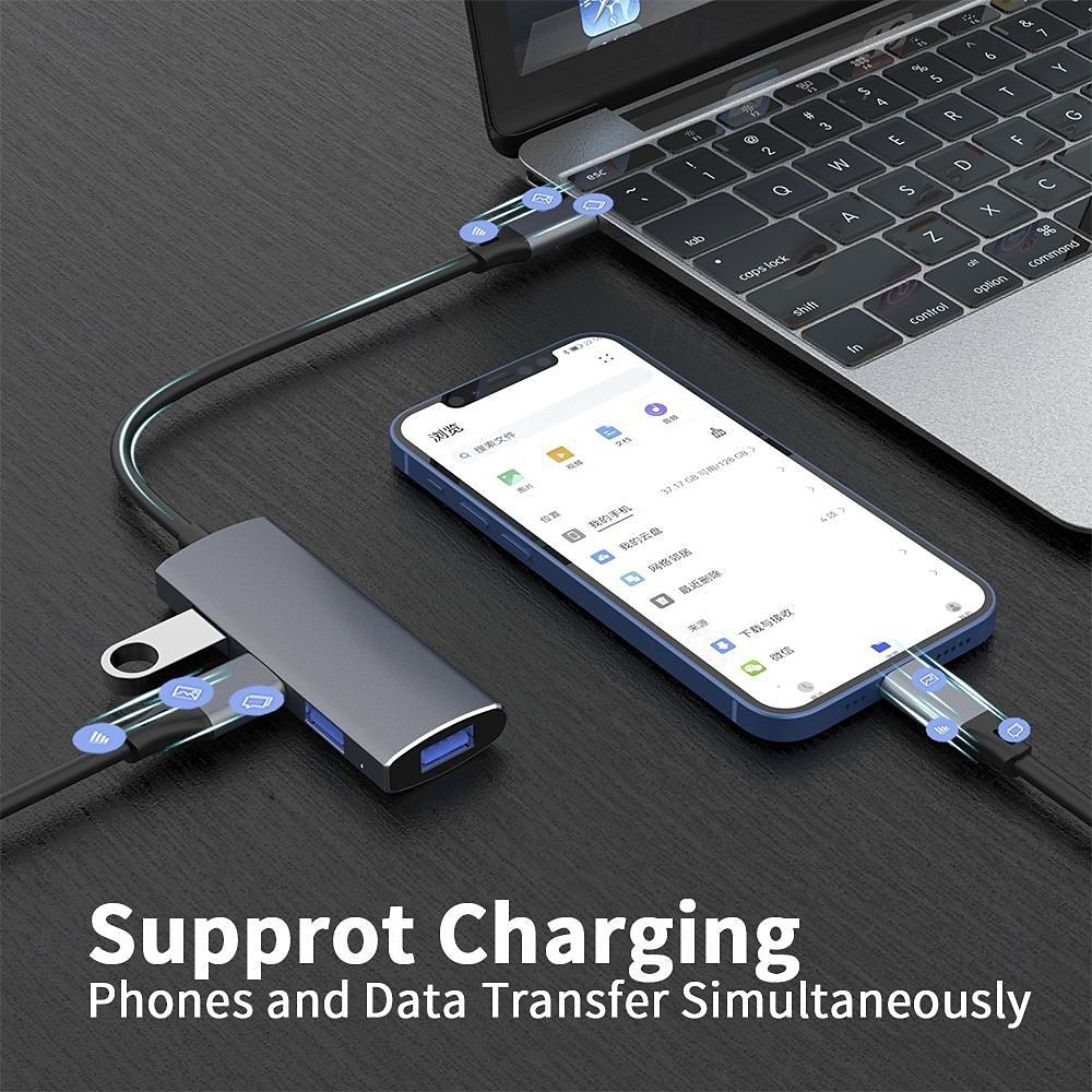 3.0 Aluminum Alloy Hub Three-port 2.0 USB High-speed Download Splitter 2025 - $19.99 –P7