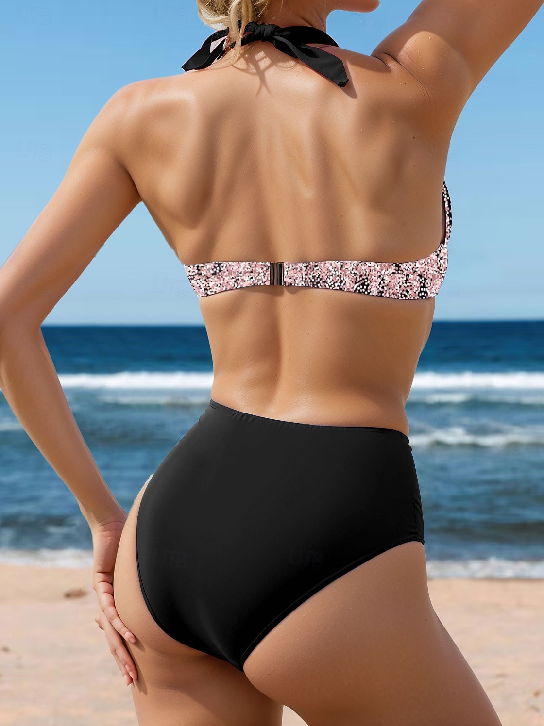 Dámské plavky Bikiny 2 dílné Číské plavky Bez zadní části Dovolená Plážové oblečení Ombre Halter krk Bez rukávů 2025 - $29.99 –P2