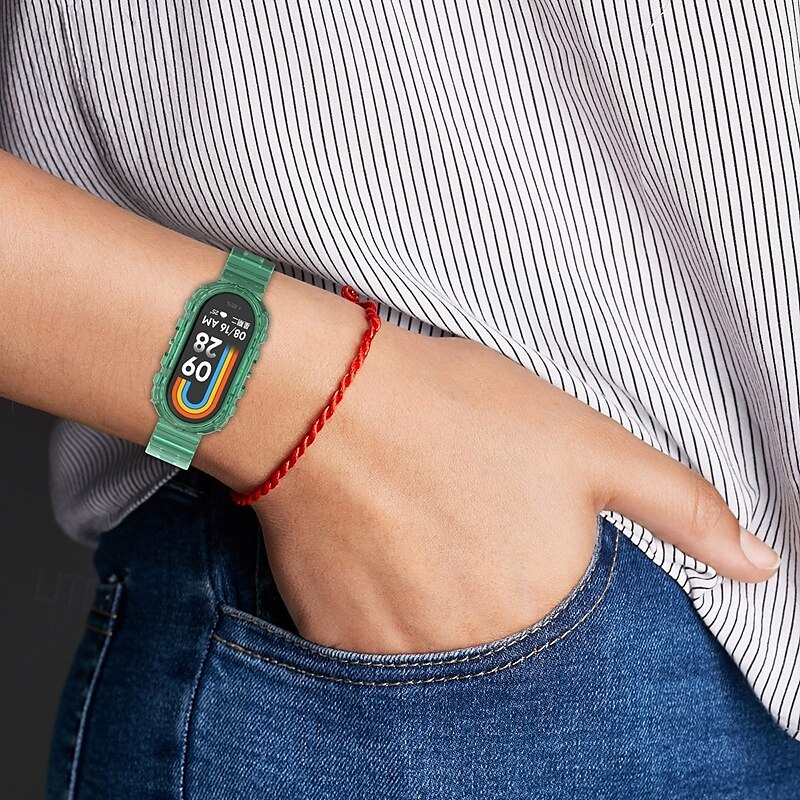 Älykäs ranneke Yhteensopiva Xiaomi Mi Band 8 Älykello Hihna Säädettävä Solo Loop Urheiluhihna Korvaus Ranneke 2025 - $12.99 –P1