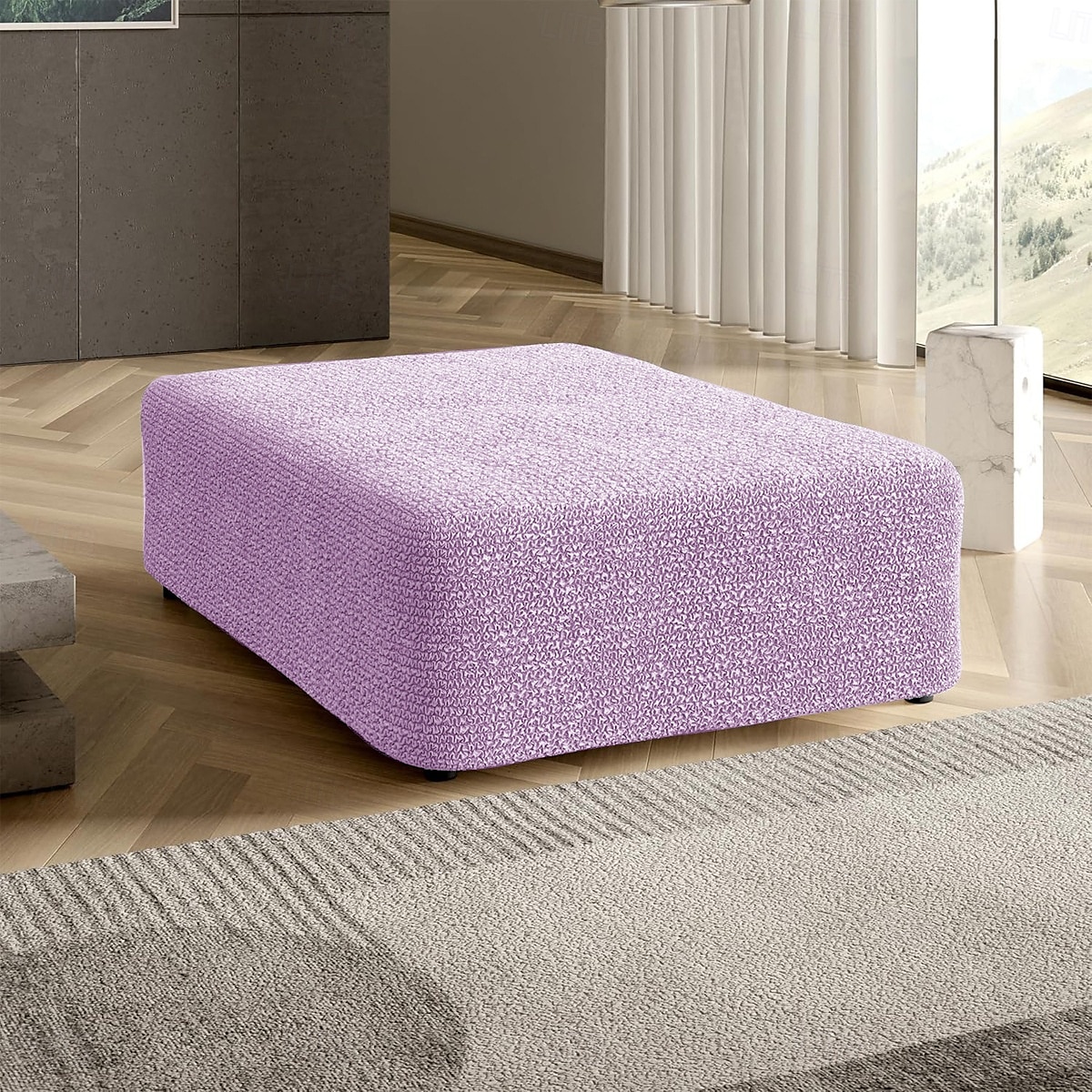 husa de pouf husa elastică și durabilă, perfectă pentru a vă proteja și împrospăta otomanul, adaugă stil și confort oricărei sufragerie sau decor de dormitor 2025 - $31.99 –P10