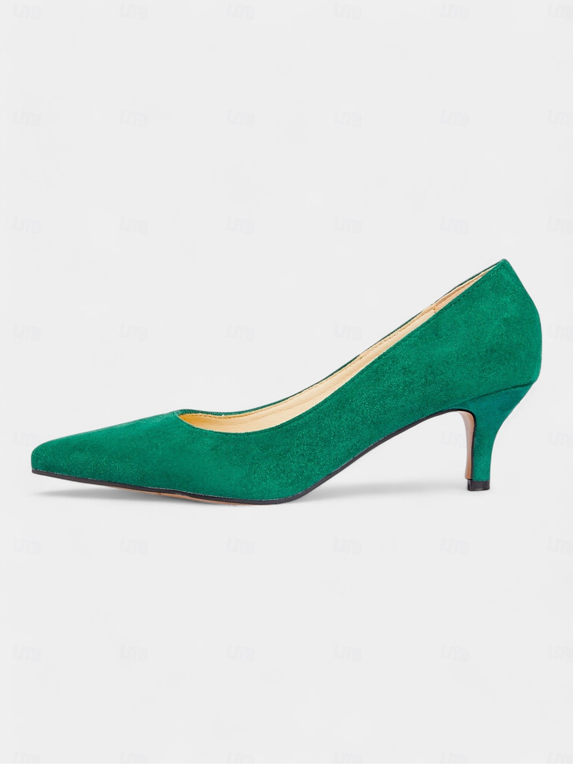 décolleté da donna in pelle scamosciata verde smeraldo con punta affilata e tacco a gattino – scarpe eleganti per l'ufficio o le feste del 2025 a $56.99 -P6