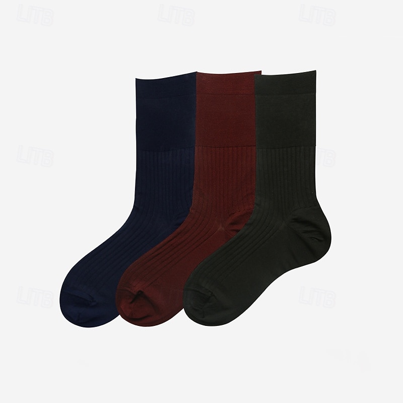 Herren 1 Paar Socken Schwarz Marinenblau Farbe Einfarbig Formell Hochzeit Jahrestag Dünn Frühling & Herbst Strickware Elegant 2025 - $12.99 –P1