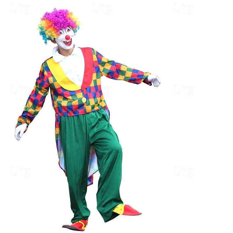 Joker Clown Halloween Outfits Kostüm Zirkus Karnevalskostüm Cosplay Erwachsene Herren Damen Halloween Karneval Leistung Party Einfache Halloween-Kostüme Verkleiden 2025 - $85.99 –P6