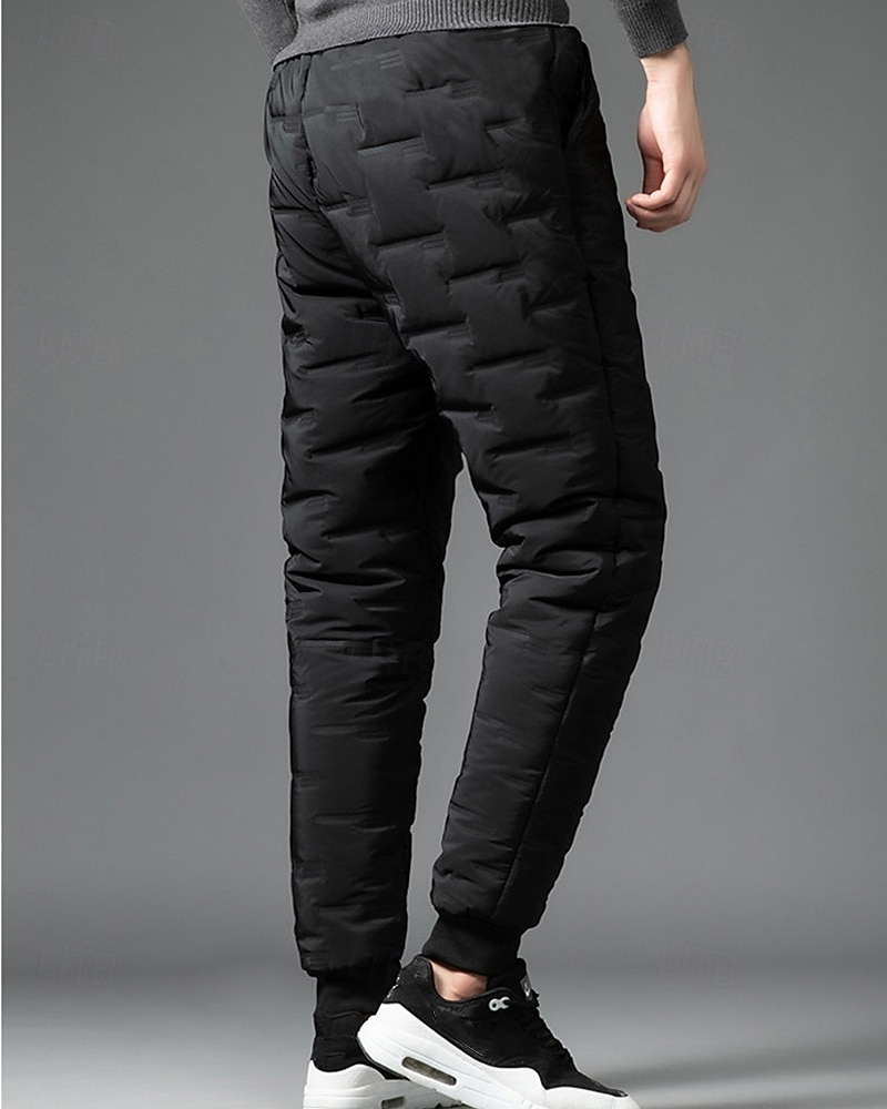 Men's Sherpa Fleece Pants Sweatpants Joggers Trousers Pocket Drawstring Elastic Waist Plain Comfort Warm Sports Outdoor Daily Fashion Casual Black 1# Black Micro-elastic 2026 - $16.49 –P16