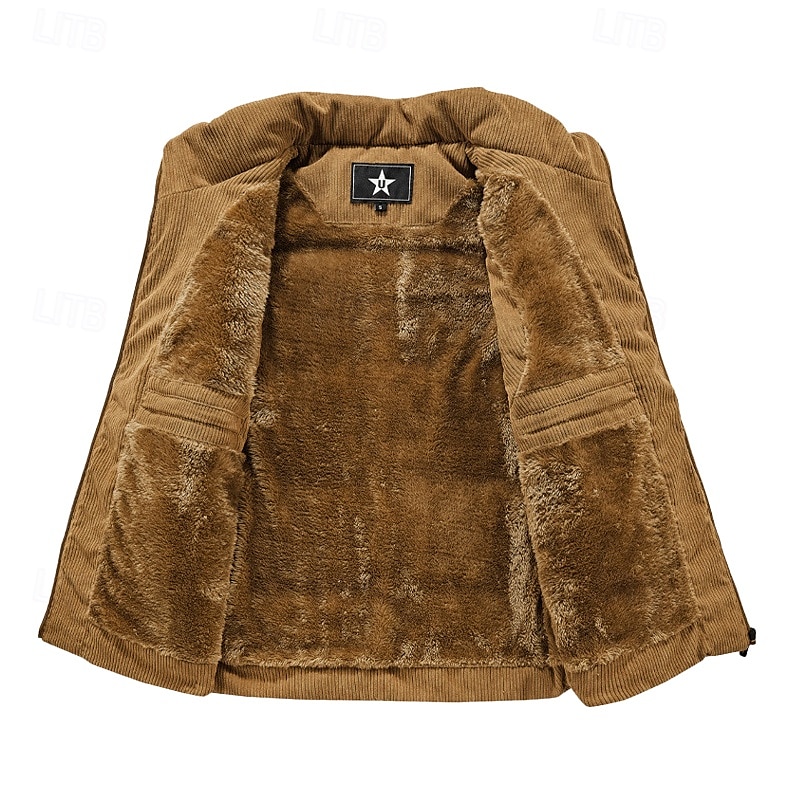 Per uomo Gilet in pile Gilet da esterno Gilet Punk Attivo Autunno Inverno Poliestere Tinta unica Dolcevita Nero Marrone chiaro Verde militare Gilet del 2025 a $30.99 –P7