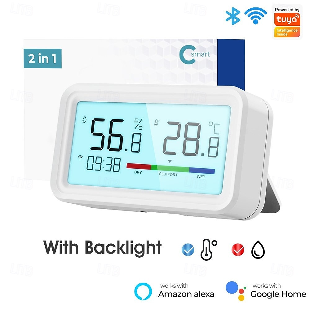 tuya termoigrometro wireless wifi termometro igrometro temperatura umidità tester sensore supporto per alexa google del 2025 a $39.99 –P16