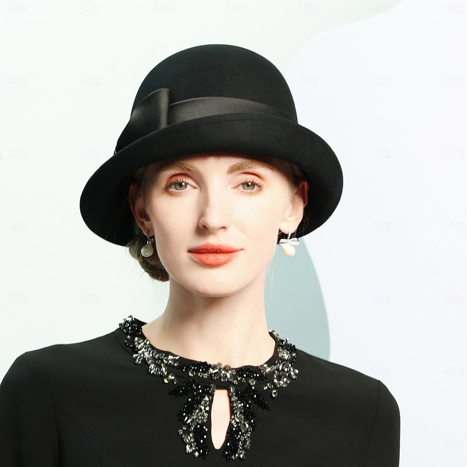 Hats 100% Wool Bowler / Cloche Hat Bucket Hat Top Hat Wedding Tea Party Elegant With Bowknot Pure Color Headpiece Headwear 2025 - $41.99 –P5