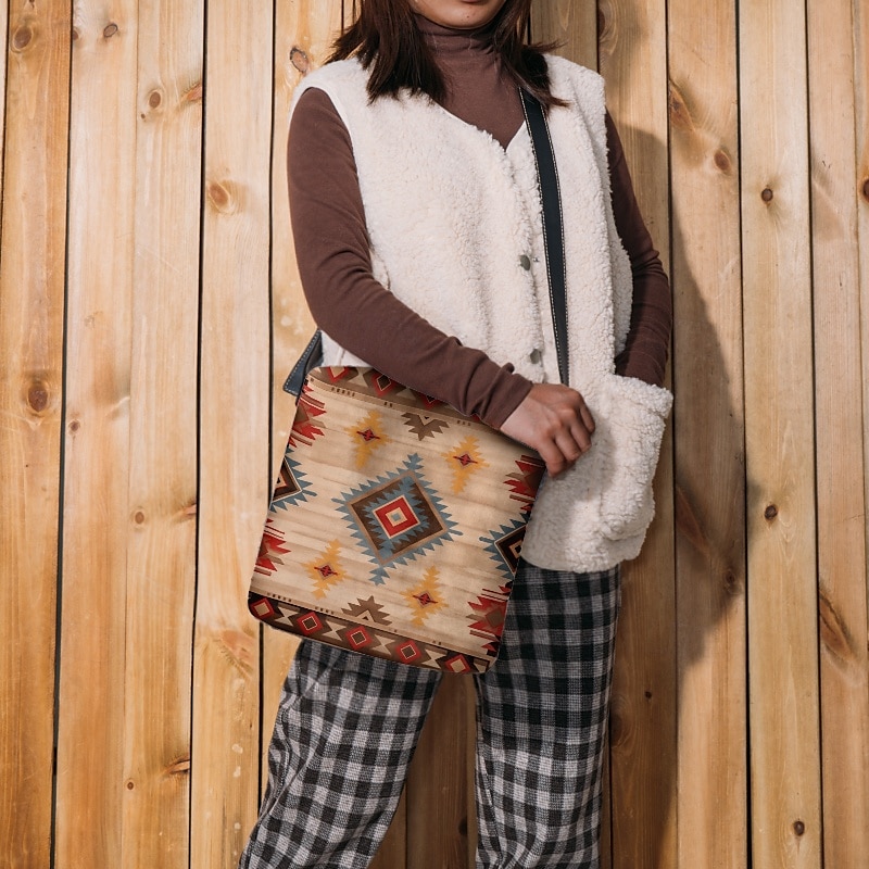 női vintage bohém crossbody táska egyedi azték mintával | tökéletes nyári fesztiválokra 2025 - $24.99 –P1