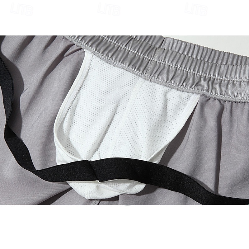 Per uomo 1 confezione Biancheria intima Boxer Miscela di fibre chimiche Traspirante Morbido Liscio Vita normale Argento Nero del 2025 a $18.99 –P2
