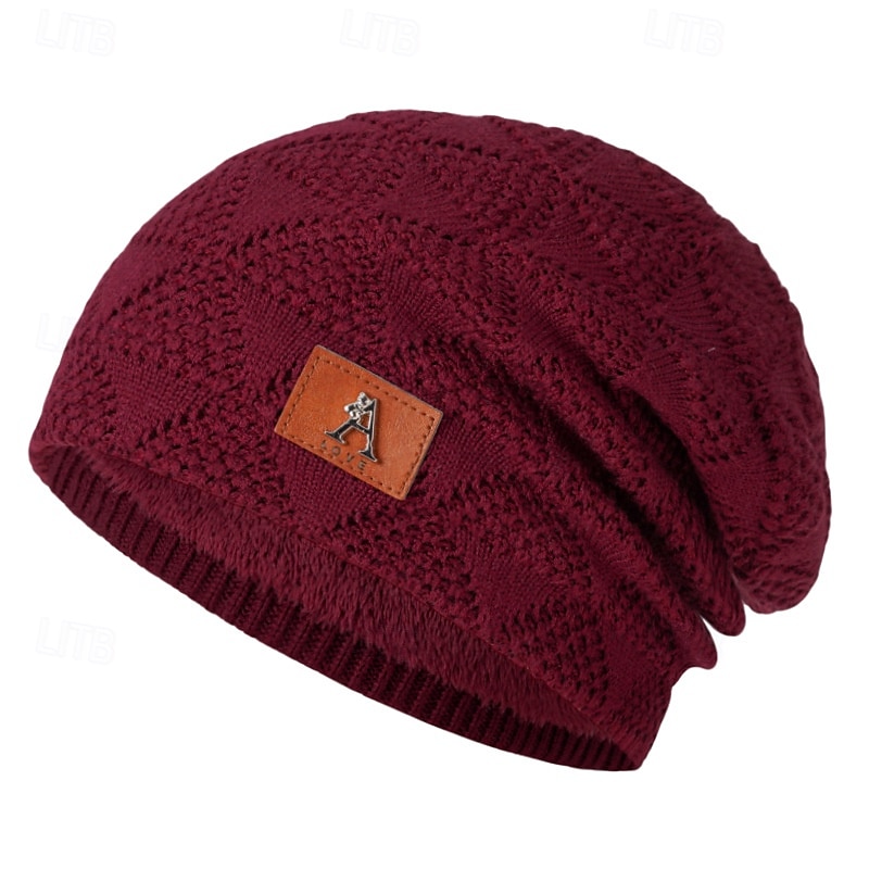 Pánské Unisex Čepice Beanie Zimní čepice Kulichy 骷髅头毛线帽 Pletená čepice Černá Fialová Akrylová vlákna Pletený Útulný Denní nošení Jdeme ven Plná / Jednobarevná Teplý 2025 - $8.49 –P8