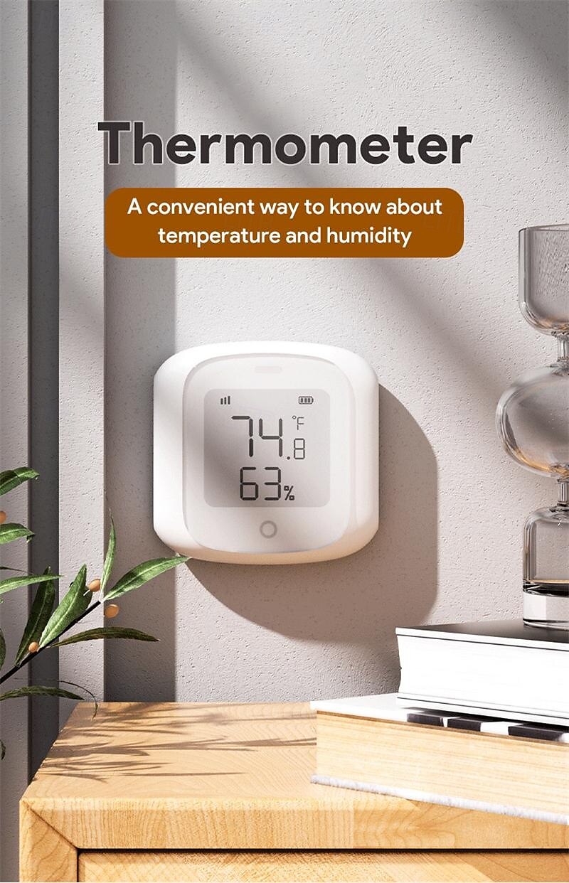 tuya smart wifi/zigbee αισθητήρας υγρασίας θερμόμετρο εσωτερικού χώρου υγρόμετρο με οθόνη lcd υποστήριξη alex google home 2025 - $23.99 –P4