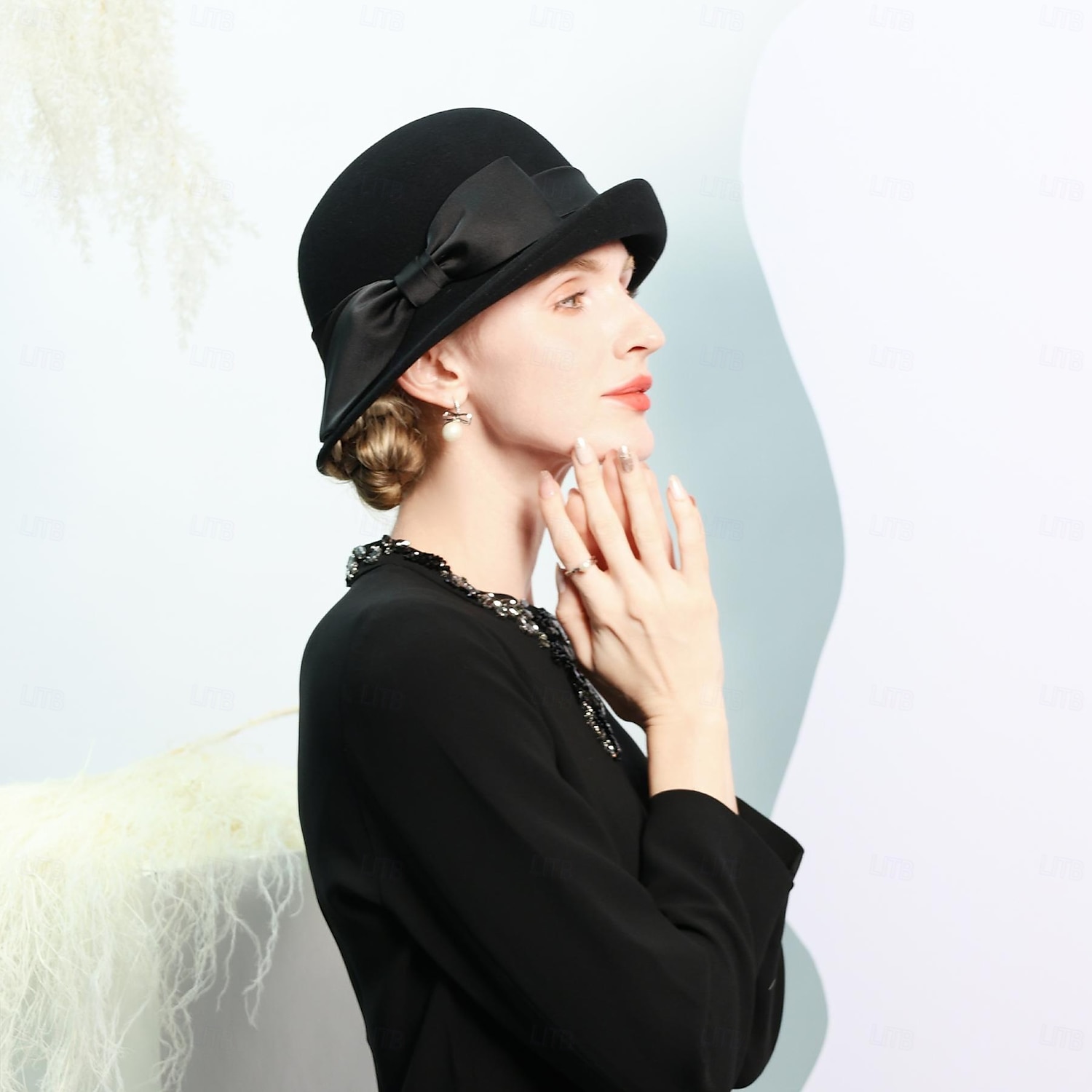 Hats 100% Wool Bowler / Cloche Hat Bucket Hat Top Hat Wedding Tea Party Elegant With Bowknot Pure Color Headpiece Headwear 2025 - $41.99 –P7