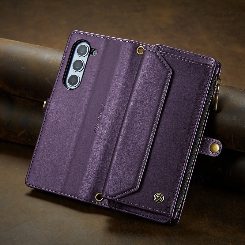 telefone Capinha Para Dobra Z 6 Z Fold 5 Z Fold 4 Z Fold 3 Capa para Cartão Wallet Com Suporte Magnética Zíper Retro TPU PC de 2025 por $31.99 –P5