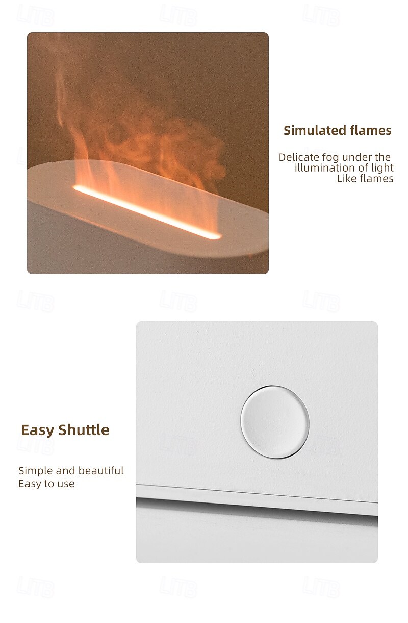 Colorful Simulation Flame Aromatherapy Machine Desktop Home Office USB Air Humidifier Aromatherapy Machine 2025 - $21.99 –P15