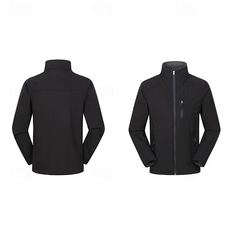 Homens Jaqueta Softshell Jaqueta de Trilha Ao ar livre Térmico / Quente A Prova de Vento Impermeável Jaquetas em Velocino Jaqueta corta-vento Viajar Preto Azul Marinho Cinzento de 2025 por $42.39 –P8