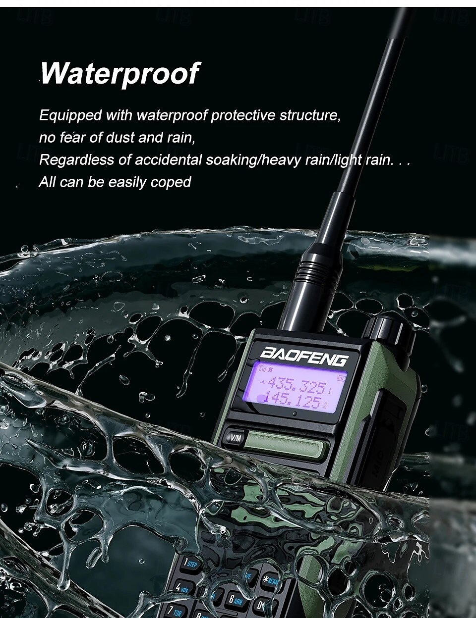 1PC Walkie-Talkie Tri Band Professional Hunting Ham Waterproof Long Range Type-C Charger VHF UHF Two Way Portable Radio 2025 - $95.99 –P9
