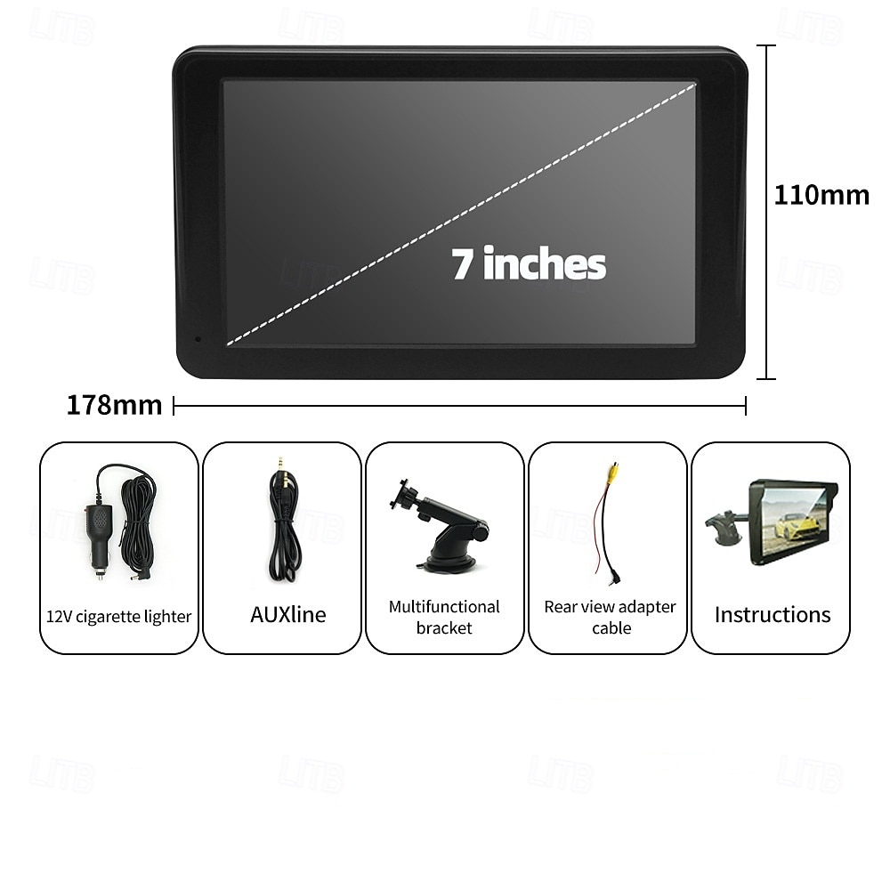 7-inch Portable Navigator Wireless Carplay Car MP5 Player Multimedia Bluetooth FM Plug-in Card 2025 - $158.99 –P9