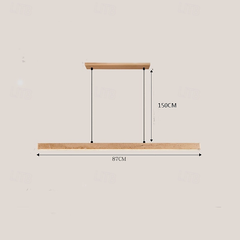 lampadari a sospensione lineari a led 3 luci colorate in pietra naturale luci 110-240v del 2025 a $349.99 –P2