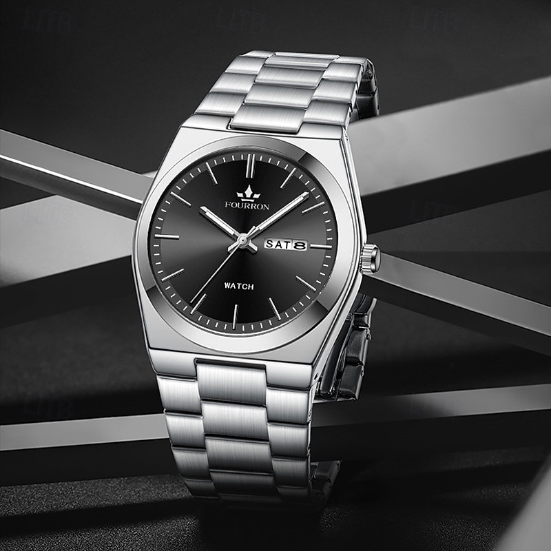 New Fashion Trend Mineral Reinforced Glass Lens Waterproof Night Light Calendar Sunday Display Business Leisure Sports Handsome And Stylish Men'S Watch 2025 - $25.99 –P7