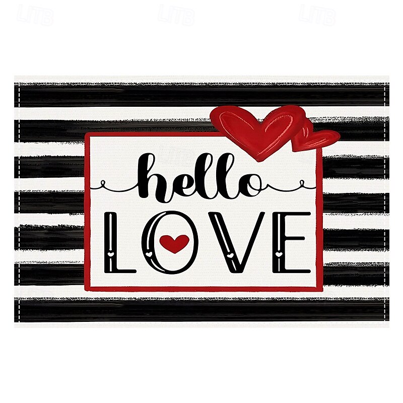 Valentine's Day Placemats Set of 4 Romantic and Decorative Table Mats Featuring Heart or Rose Patterns Durable and Heat-Resistant Perfect for Adding a Touch of Love to Your Dining Table Decor 2025 - $14.49 –P9