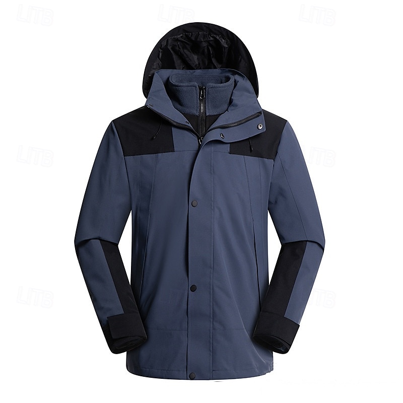 Herren Damen Soft Shell Jacke Wanderjacke Winter Draussen warm Fleece-Futter Windundurchlässig Wasserdicht 3-in-1-Jacke Vliesjacken Windbreaker-Jacke Reisen Schwarz Gelb Rot Marinenblau Grün 2025 - $75.99 –P4