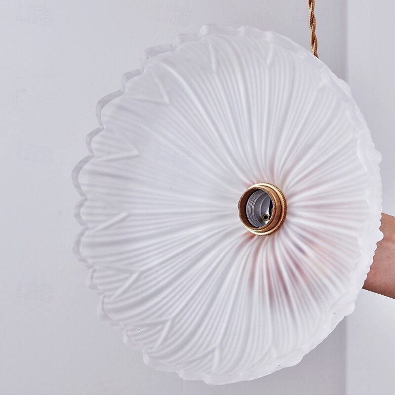 LED Modern Chandelier Lamp Flower Pattern Glass Ceiling Pendant Light V intage Bar Cafe Chandelier Fixtures Pendant Light Hanging Lamp Lighting Industrial Modern 25cm 110-240V 2025 - $101.99 –P12