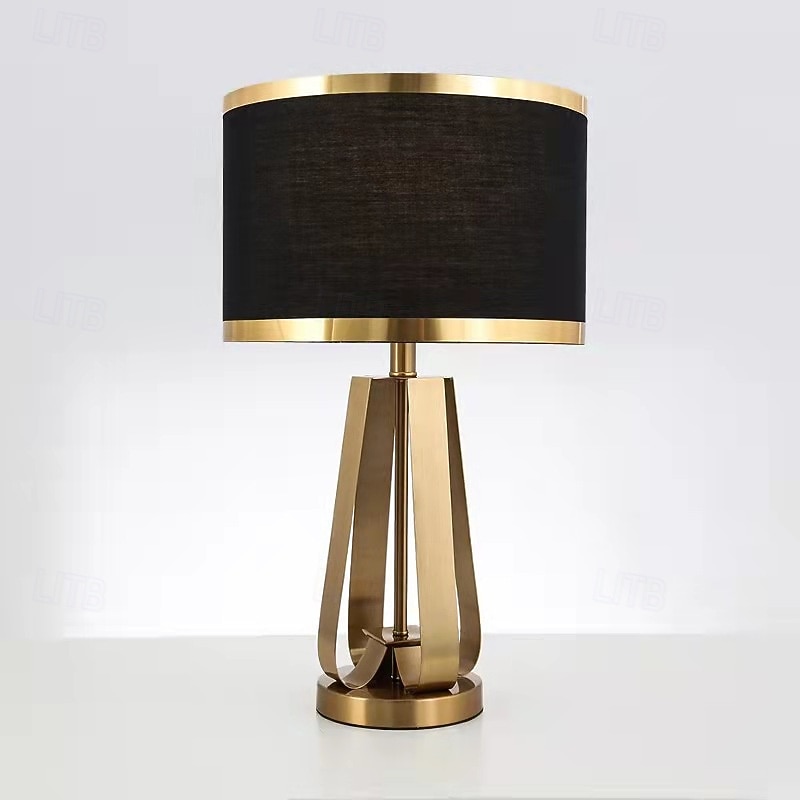 Lámpara de mesa, lámpara de mesa de hierro, lámpara de escritorio americana, lámpara de noche para dormitorio, lámpara de mesa de estudio moderna para sala de estar, lámparas de escritorio doradas 2025 - $224.09 –P3