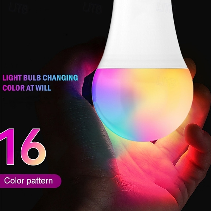 E27 A19 RGBW Color-Changing LED Bulb with Remote, 5W/10W, 16 Colors, Dimmable & Memory Function for Party, Bedroom, Outdoor 1 Pack 2026 - $9.49 –P2
