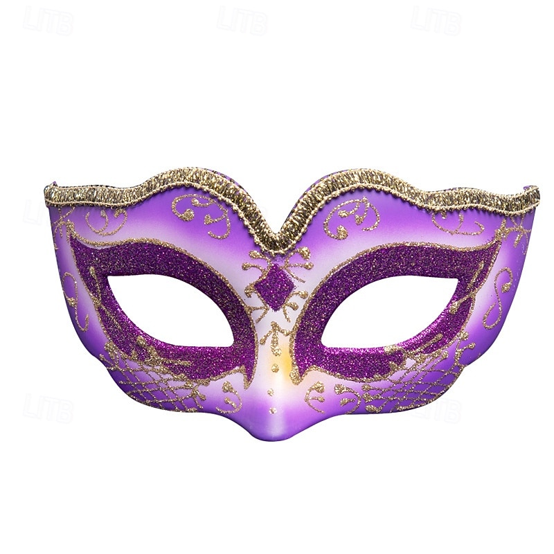 Arlequina Máscara de carnaval Máscara veneciana Colombina Adulto Mujer Media cara Fiesta Mascarada Carnaval de Venecia Víspera de Todos los Santos Carnaval Mardi Gras Disfraz de carnaval fácil 2025 - $18.49 –P9