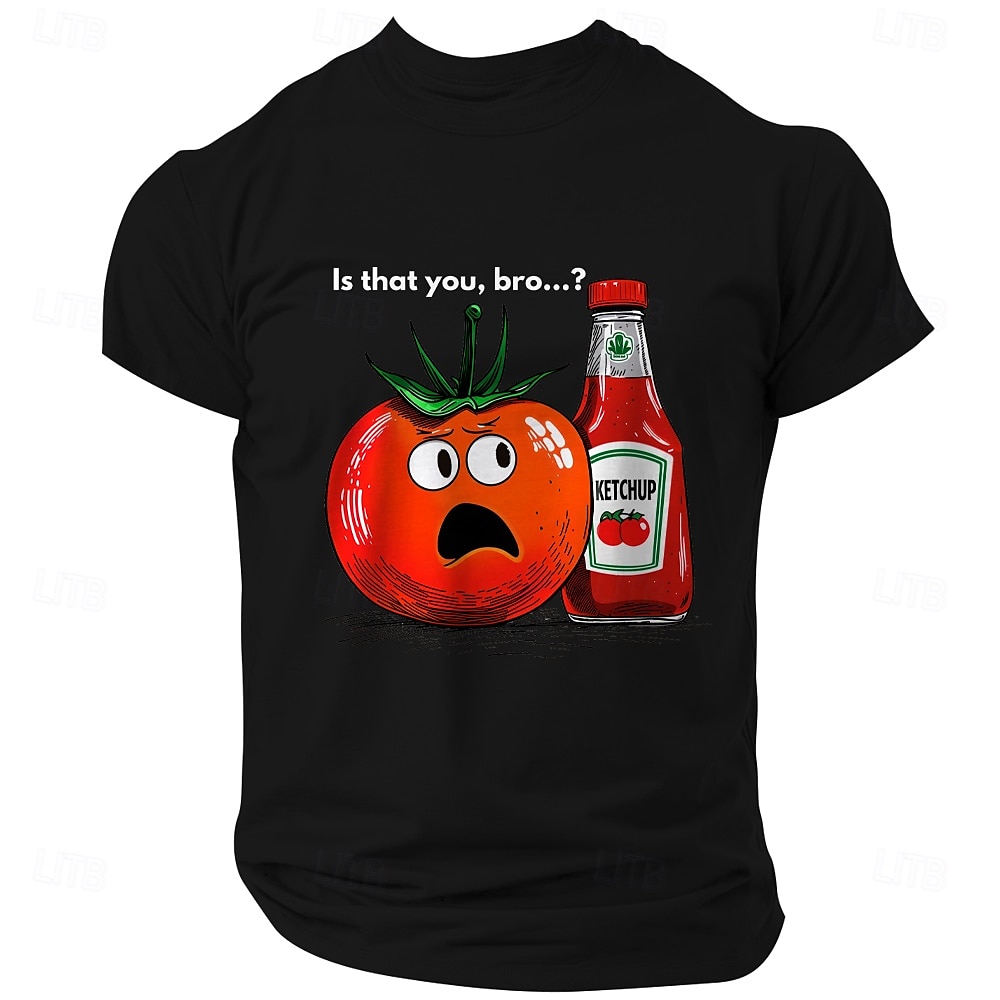 Herren Lustig Brief drucken T Shirt T-Shirt Kurzarm T-Shirt Rundhalsausschnitt Hemd Sport Klassisch Brautkleider schlicht Strasse Sports Outdoor Festtage Hellblau Schwarz Weiß Sommer Frühling 2025 - $15.99 –P6