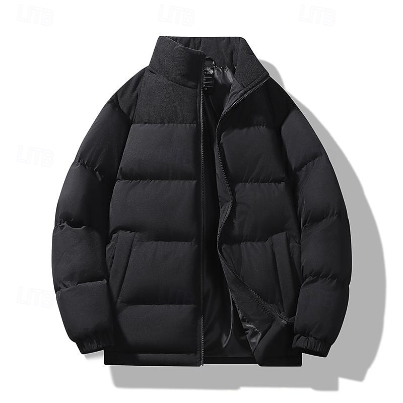 Férfi Puffer dzseki Kosaras Zseb Színes Parti Karácsony Szabadtéri Szokványos Semleges Divat Napi Tél Tömör szín Fekete Fehér Bíbor Lóhere Pufferkabát 2025 - $55.99 –P10