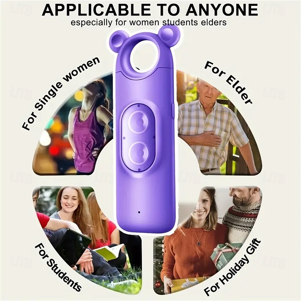 Personal Alarm Safe Sound 130dB USB Rechargeable Self Siren Security Alarms Safety Devices For Women Elderly With Alert Panic Button LED 2025 - $23.99 –P2