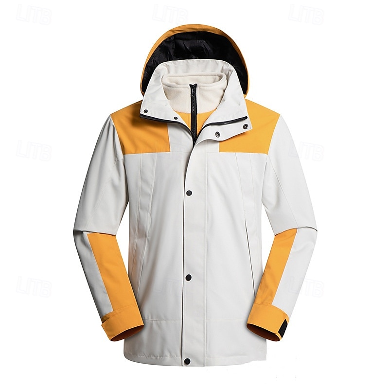 Herren Damen Soft Shell Jacke Wanderjacke Winter Draussen warm Fleece-Futter Windundurchlässig Wasserdicht 3-in-1-Jacke Vliesjacken Windbreaker-Jacke Reisen Schwarz Gelb Rot Marinenblau Grün 2025 - $75.99 –P5