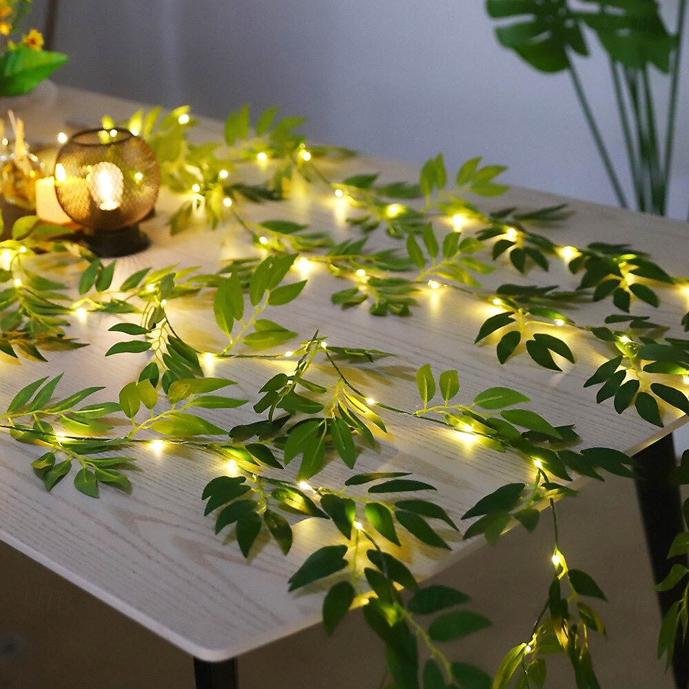 2м 20 LED имитирующие лозу волшебные гирлянды работающие от батареи для свадеб вечеринок праздников дома садового балкона 2026 - $16.99 –P4