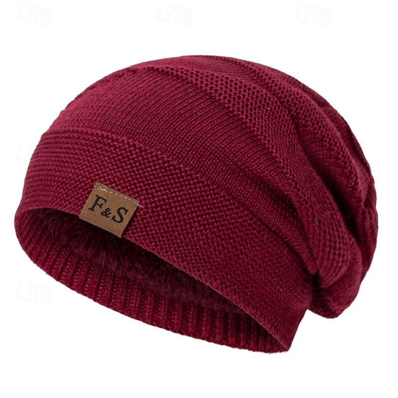 Per uomo Unisex Cappello a cuffia Cappelli invernali Berretti 骷髅头毛线帽 Cappello lavorato a maglia Nero Vino Poliestere Lavorato a maglia Accogliente Da tutti i giorni Per uscire Tinta unita / tinta del 2025 a $7.99 –P6