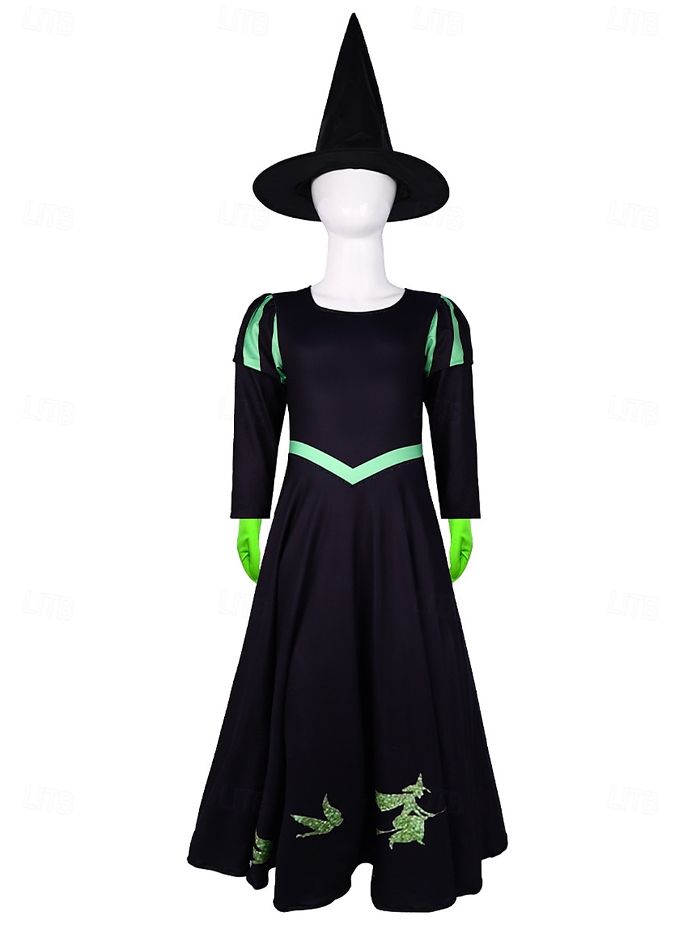 Čerodějnice Glinda Elphaba Šaty Úbory Kostým Valpuržina noc Filmové televizní tématické kostýmy Filmové kostýmy for Dívčí Dětské předvečer Všech svatých Karneval Mardi Gras Výkon Párty Podium 2025 - $38.99 –P7