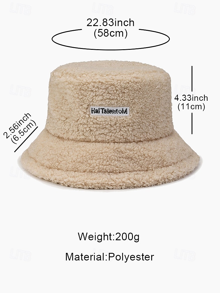 женская бежевая панама из шерпы – уютная флисовая зимняя шапка для повседневной носки и активного отдыха 2026 - $9.99 –P6