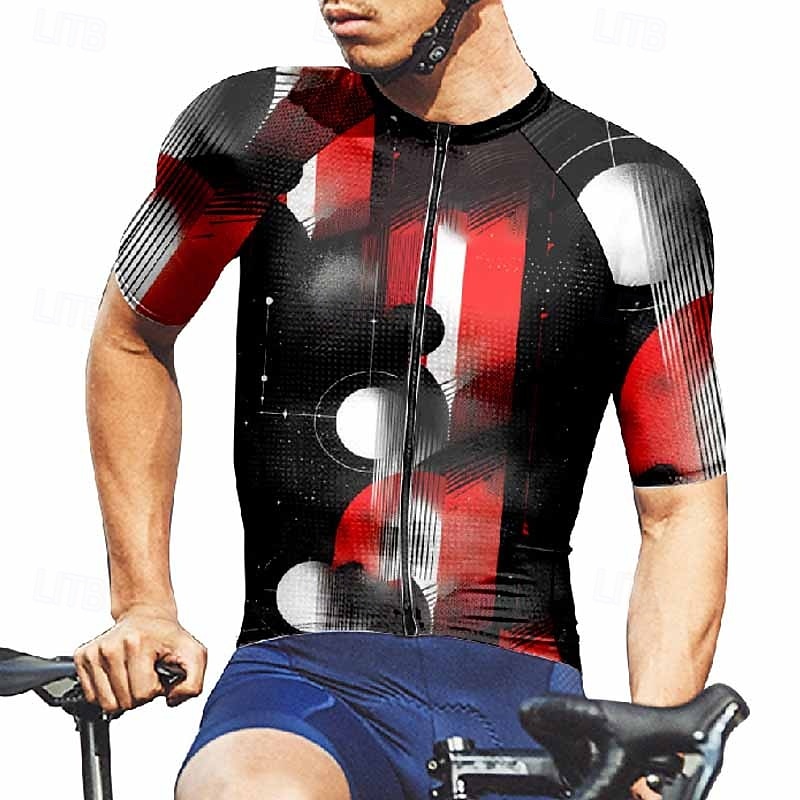 Homme Maillot Velo Cyclisme Manche Courte Cyclisme Tee-shirt Maillot avec 3 poches arrière VTT Vélo tout terrain Respirable Séchage rapide Conception anatomique Mèche Rouge vin Rouge Bleu Bloc de de 2025 ? $28.99 –P16