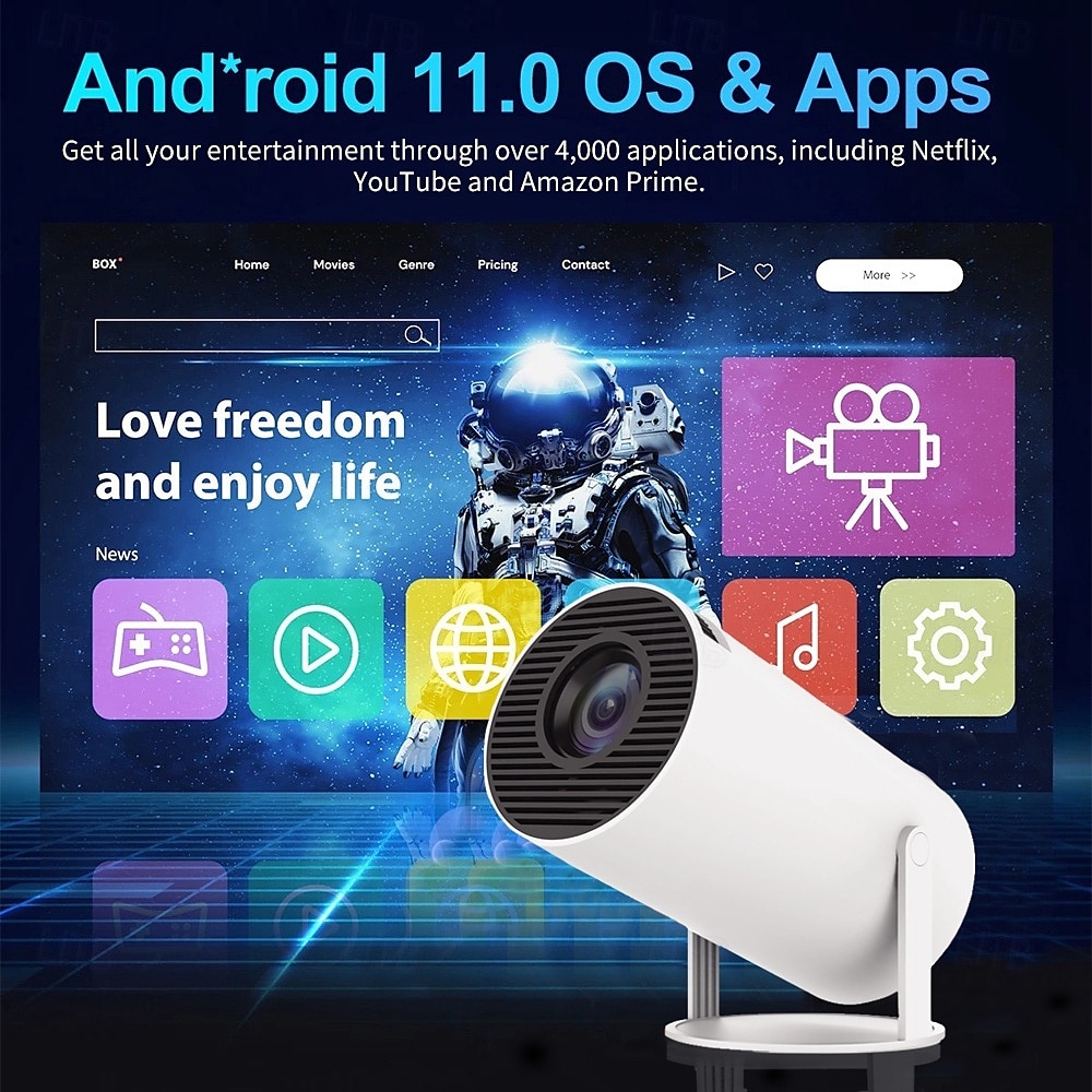 Wireless controller Bluetooth projector Android 13 electric focus full HD 720P support 1080P resolution 4K video WIFI 6 2.4/5G dual band WIFI Bluetooth 5.4 support screen scaling support 4-point tra 2025 - $93.99 –P6