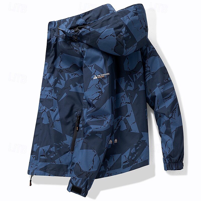 Men's Softshell Jacket Hiking Jacket Outdoor Windproof Water Resistant Windbreaker Jacket Traveling Dark Grey Black White Blue Light Grey 2025 - $42.99 –P7