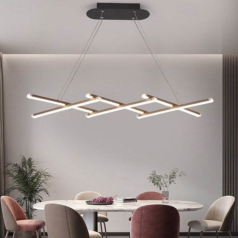 összecsukható modern led csillár szabályozható behúzható függeszték távirányítós spirál lineáris függesztékes lámpatestekkel 220-240v 2025 - $229.99 –P9