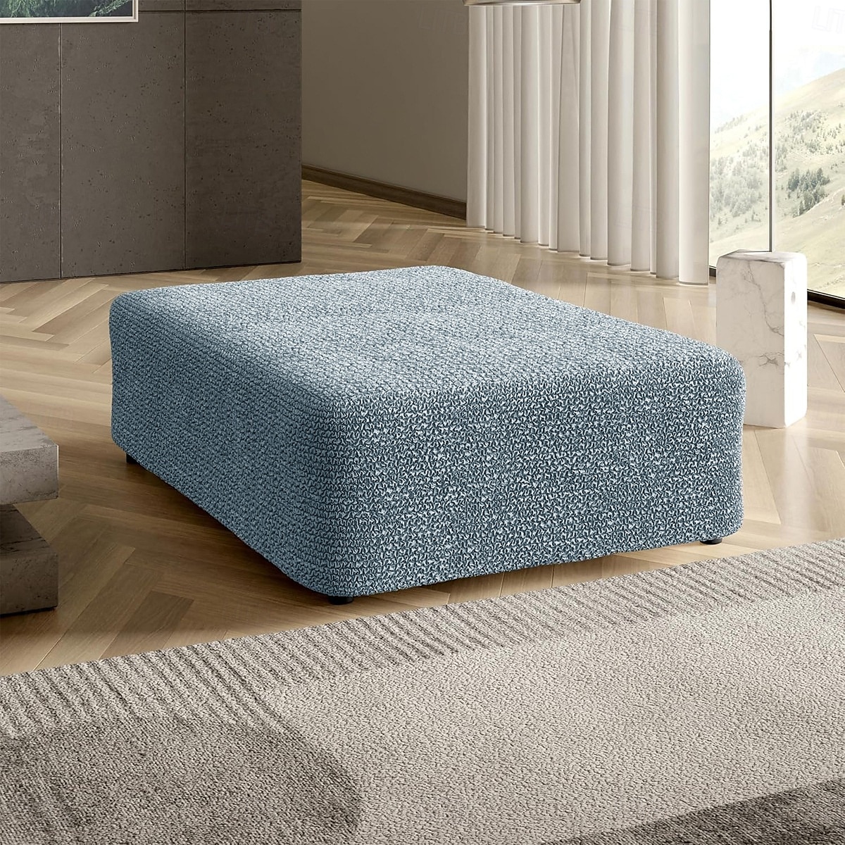 husa de pouf husa elastică și durabilă, perfectă pentru a vă proteja și împrospăta otomanul, adaugă stil și confort oricărei sufragerie sau decor de dormitor 2025 - $31.99 –P9