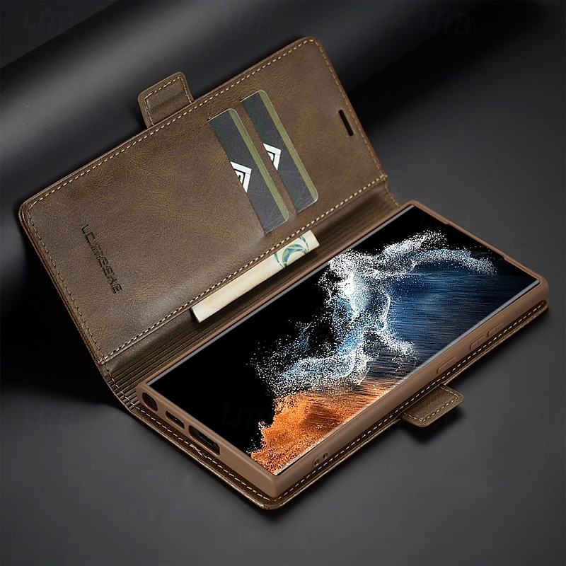 телефон Кейс для Назначение SSamsung Galaxy S24 S24 Ultra Plus S24 ФЭ S23 S22 S21 S20 Ultra Plus FE A54 A34 A14 А53 A52 Samsung A13 5G Откидная крышка со стендом Магнитный Разъем для карты Ретро 2025 - $18.99 –P14