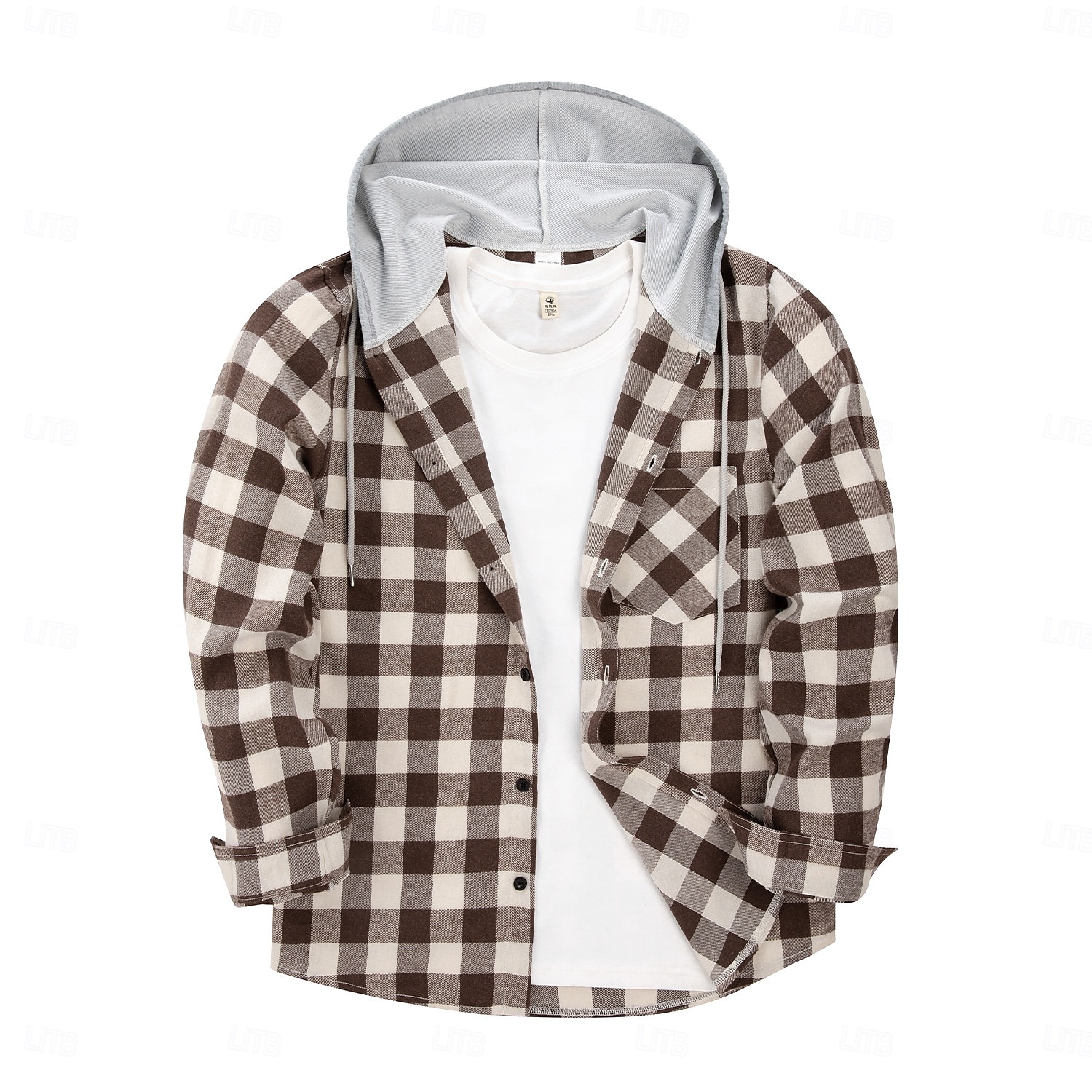 Per uomo Camicia Camicia di flanella Sovracamicia A quadri Esterno Strada Nero Bianco Rosso Blu Manica lunga Con cappuccio Inverno Primavera & Autunno Abbigliamento del 2025 a $23.99 –P1